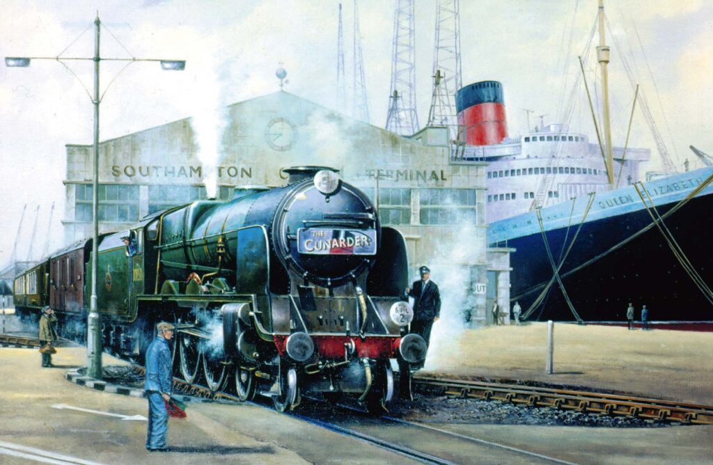 Affiche Vintage Southern Railways Southampton Docks - Reproduction A4, A3, A2 Ou A1