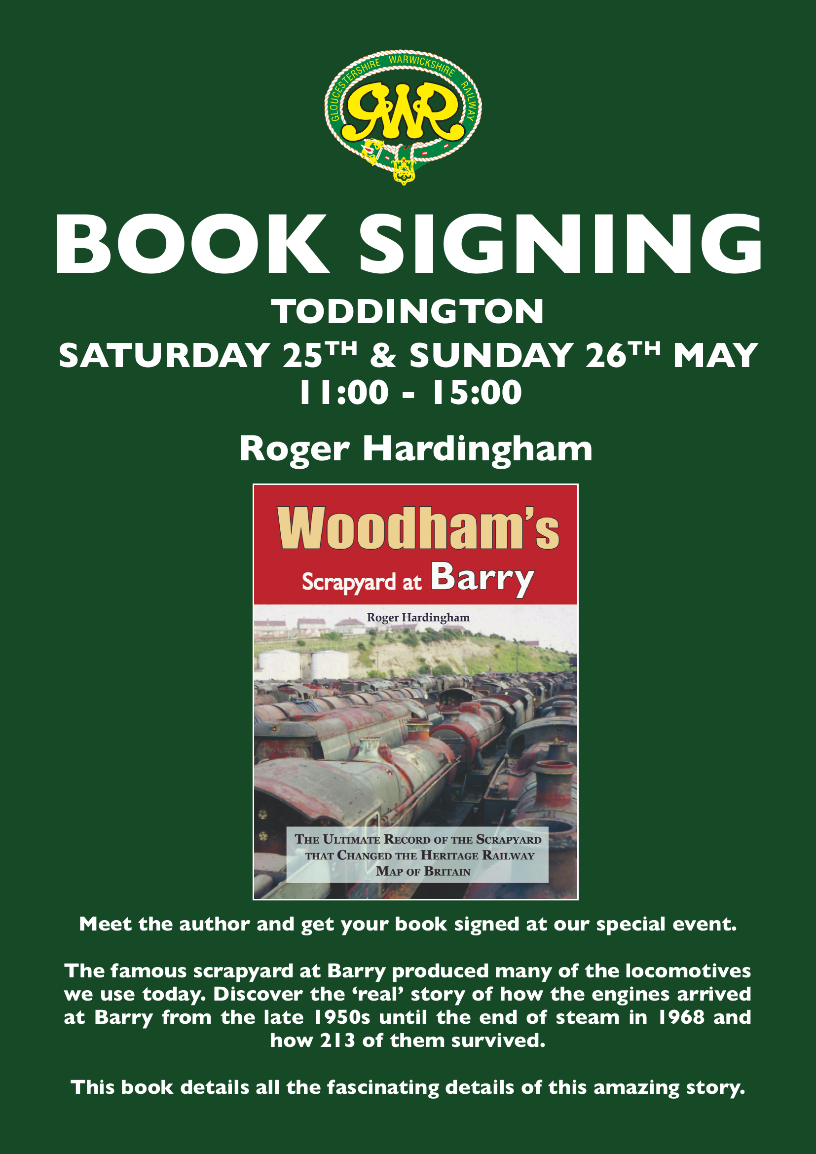 Book Signing - Woodhams Scrapyard at Barry - Toddington, 25th and 26th May